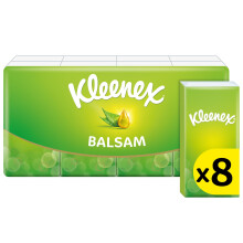 Kleenex Balsam Pocket Tissues 8 Pocket Packs of Travel Tissues Balmcare to