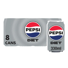 Pepsi Diet Cola Cans 8 x 330 ml
