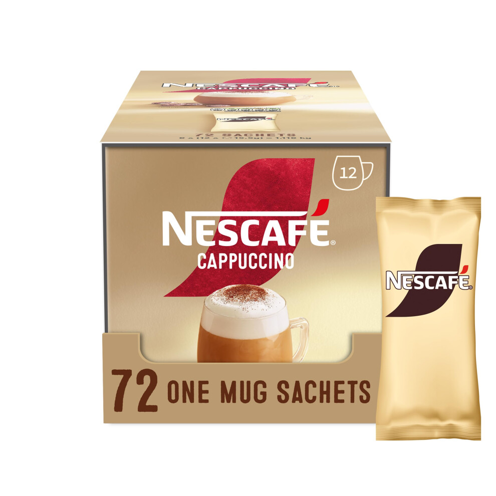 Nescafe Nescafé Cappuccino Instant Coffee Sachets - 72 X 15.5G