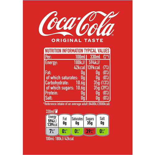 CocaCola Original Taste 10 x 330 ml 1
