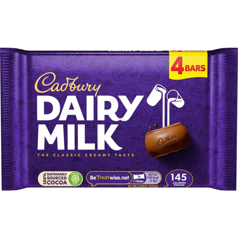 Cadbury Dairy Milk Chocolate Bar Multipack Smooth Creamy Milk Chocolate Mu