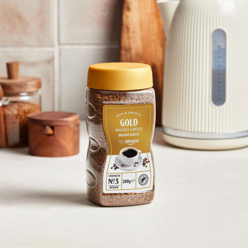 by Amazon Gold Instant Coffee, Medium Roast, 200g, Rainforest Alliance Certified 1