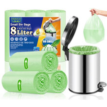 OKKEAI Small Bin Bags Food Waste Bags Pedal Bin Liners Kitchen Garbage Bags