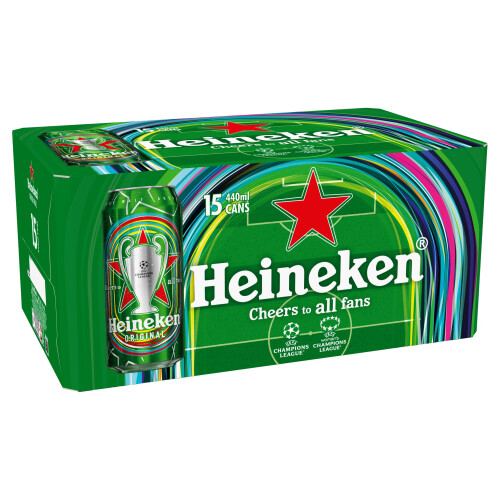 Heineken Heineken Lager Beer Cans, 15x 440ml 2