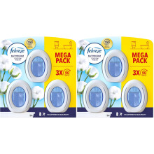 Febreze Bathroom Continuous Air Freshener Cotton Fresh 3 Unit Fights Odour