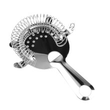 Cocktail Strainer for Boston Shaker and Mixing Glasses, RustResistant Stainless Steel Bartender Strainer with Easy Hang Handle
