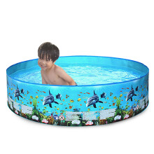 Tragbarer Hartplastikpool 454L, 152x25cm, Blau, Modell 100115