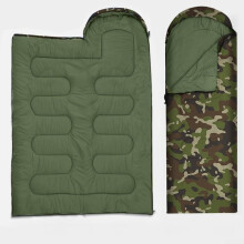 Camouflage Sleeping Bag Waterproof Warm All Season Camping for Adults Kids 170T Polyester (Jungle 0.95kg 75cm)