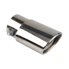 63mm Car Exhaust Tip Stainless Steel Muffler Tip Silver Straight Universal Fit RustResistant