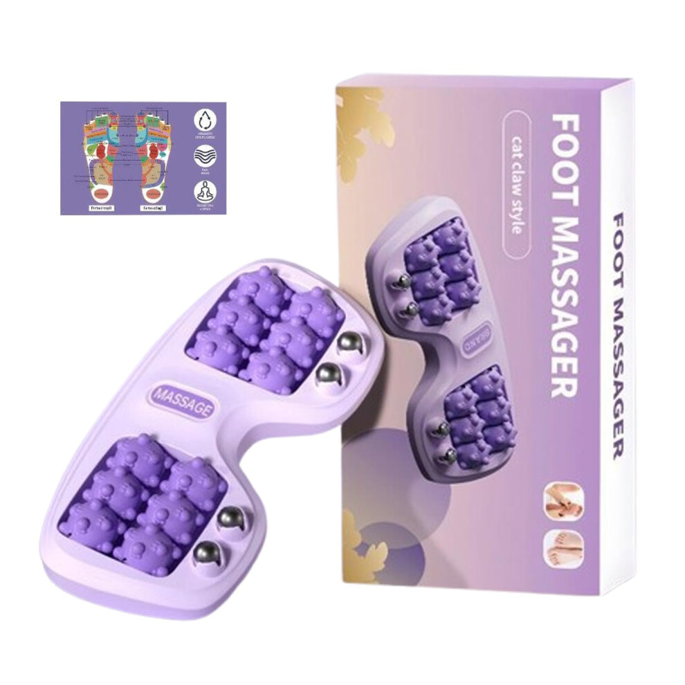 Foot Massage Roller with Magnetic Therapy and Deep Tissue Relief for Plantar Fasciitis, Purple