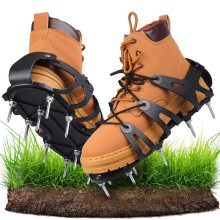 Lawn Aerator Shoes with Spikes for Deep Soil Penetration, Adjustable Fit Grass Aeration Sandals