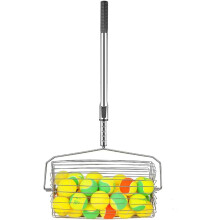 Bucket Ball Collector Tennis Ball Retriever 60Piece Capacity Telescopic Adjustable Pole For Education Teachers