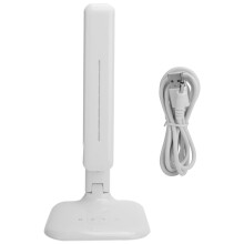 Lampă de birou reîncărcabilă cu încărcare wireless, luminozitate și temperatură de culoare reglabile, design portabil pentru confort în