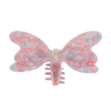 Sommerfugleformet hårklemme Behagelig at have på Skridsikker akrylklo Skildpadde- og leopardprintmuligheder Elegant design Letvægts fransk design