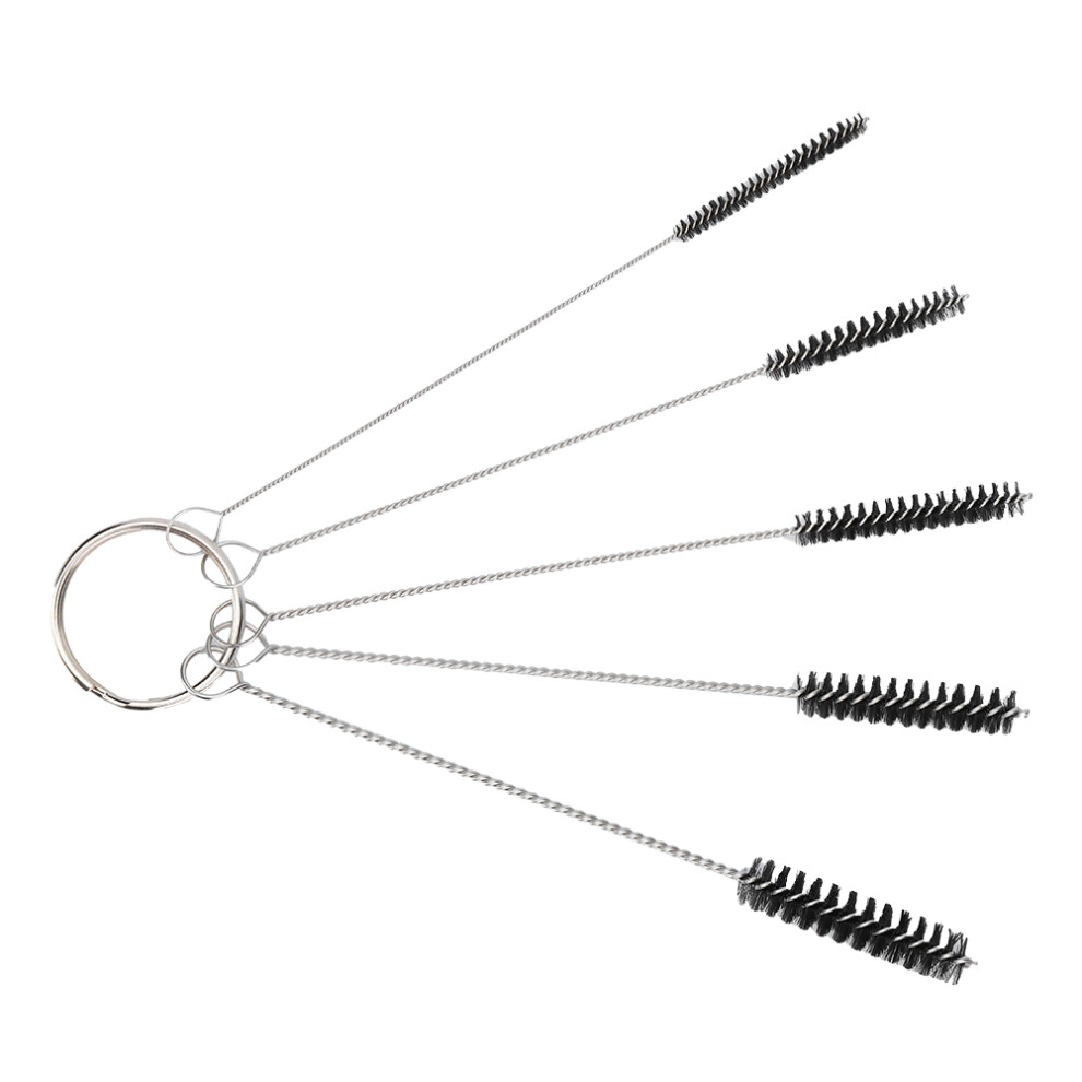 Cleaning Needles for Carburetor Maintenance, Multi Purpose Nylon Brushes Stainless Steel Brushes Kit with Spiral Bristles, Rust Proof Easy Storage Fl