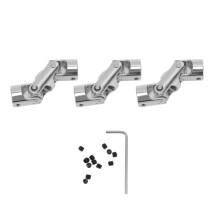 3 pièces d'accouplement universel en acier pour voitures et bateaux RC, 57 mm, argentés