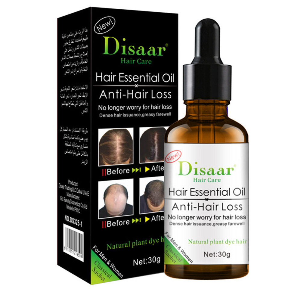 Herbal Hair Regrowth Serum With Keratin Reconstruct Properties, Dandruff Suppression Formula For Stronger Thicker Hair, Suitable For Scalp Massage