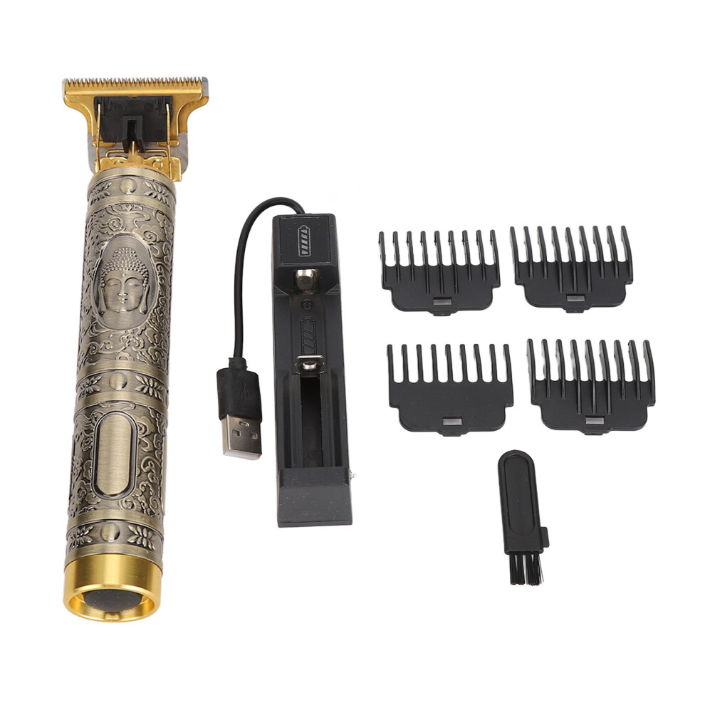Powerful Motor Hair Trimmer with USB Charging, Professional Hair Trimmer Featuring Cordless Rechargeable Design and Low Noise Operation, Stainless St