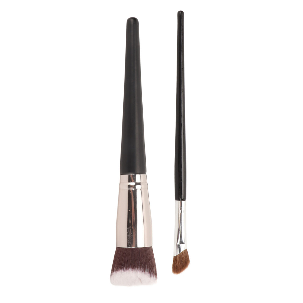 Makeup Brush Duo, Bristle Perfection, No Shedding, Comfortable Handles, Vegan Synthetic Bristles, High Quality Synthetic Bristles, 2Pcs For Daily Use
