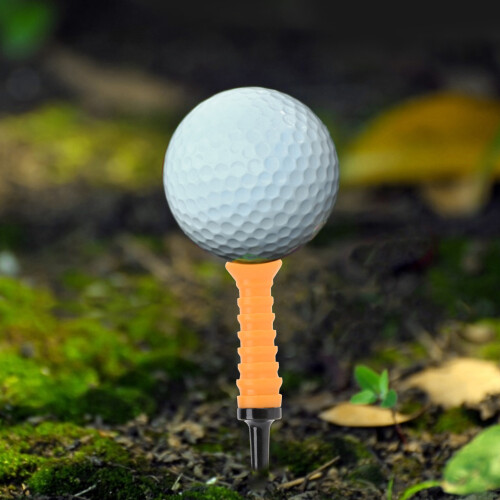 Flexible Plastic Golf Tee, 83mm, Orange, Low Resistance Driver 2