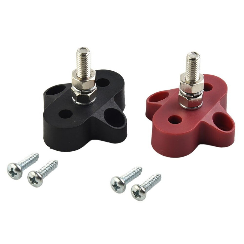 Universal Fit Battery Junction Post, Heavy Duty Power Distribution Block With Stainless Steel Stud And Insulated Flame Retardant Base, Waterproof 9181073068294