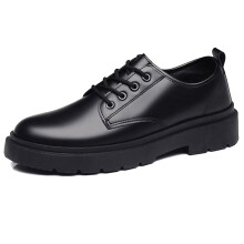 Soft Rubber Sole Oxfords For Men, Non-Slip Vintage Leather Platform Shoes With Lace Up Design And Round Toe, British Style Thick Sole Business Formal