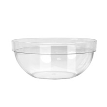 Serving Bowl with Clear Plastic Construction, Reusable Kitchen Salad Bowl for Home Dining and Party Use, Lightweight and Break Resistant Oval Food