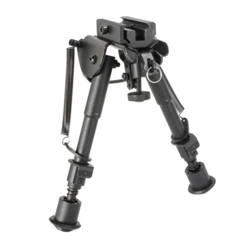 Adjustable Height Rifle Bipod for Hunting, Spring Loaded Tactical Bipod with Quick Deploy Functionality and Lightweight Build, 360 Degree Rotating