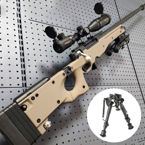 Rifle Bipod with Enhanced Stability, Tactical Bipod Featuring Adjustable Height and Spring Loaded Mechanism, Quick Deploy Rifle Support with 360 1