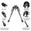 Rifle Bipod with Enhanced Stability, Tactical Bipod Featuring Adjustable Height and Spring Loaded Mechanism, Quick Deploy Rifle Support with 360 3