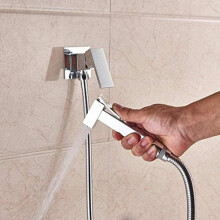 Faucet Brass Shower Tap Washer Mixer Muslim Shower Cold Hot Water Mixer Square Shower Spray