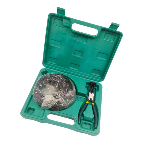 Heavy Duty Piston Ring Compressor Tool Set for Car Engine  with Ergonomic Grip and Storage Box