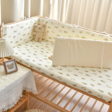 Baby Cot Bed Rail Protector with Breathable Mesh Padding, Toddler Safety Guard Cushion B3 200x28cm