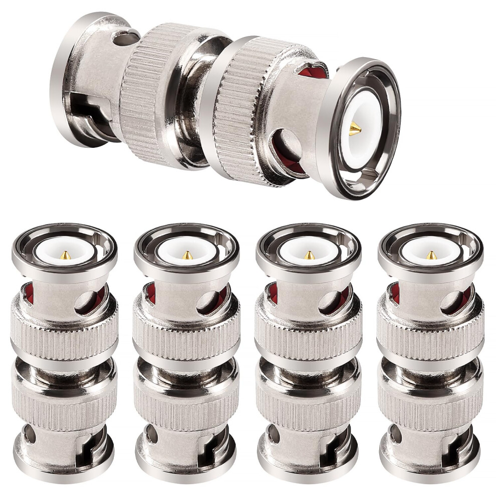 Bnc Male To Male Coupler Adapter, 5Pack, Coaxial Rf Connector For Cctv Cameras, Antennas, And Coaxial Cable 9199774380577