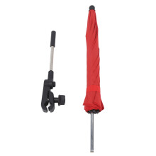 Universeller 14-Zoll Kinderwagen-Regenschirm Rot Silber Kleber Wind- und UV-beständig