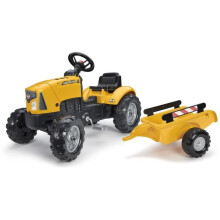 FALK SuperBuilder Pedaltraktor - klappbare Haube und Anhänger - für Kinder von 2 bis 5 Jahren