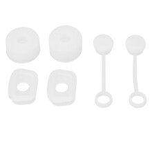 6 Stück Silikon-Luftdichtstopfen Wiederverwendbare Spill-Cover Runde eckige Transparente Set