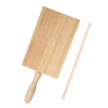Wooden Gnocchi Board Pasta Maker with Ergonomic Grip and SauceGrip Texture for Homemade Pasta