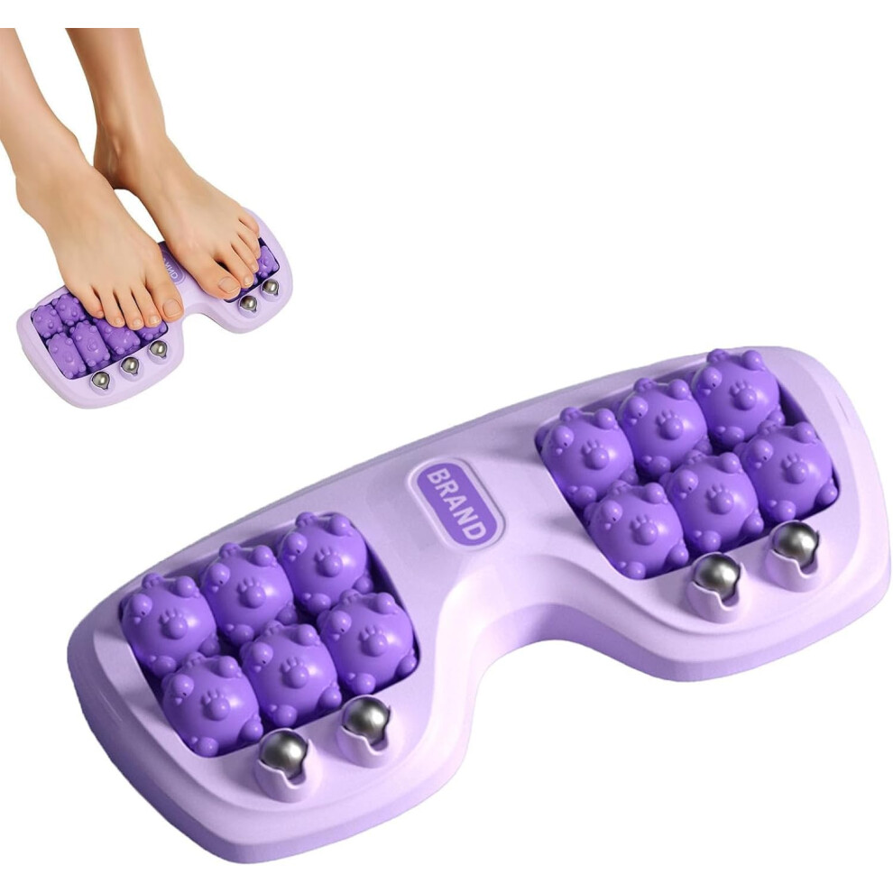 Dual Foot Massage Roller for Plantar Fasciitis Relief, Acupressure Reflexology for Muscle Recovery