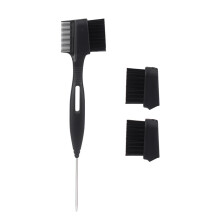 Hair Edge Brush Smooth DoubleSided Eyebrow Grooming Tool For Styling And Control With Metal Tail Black