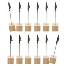 12 Pcs Wedding Place Card Holders with Clips, Desktop Photo Memo Stand for Home and Office