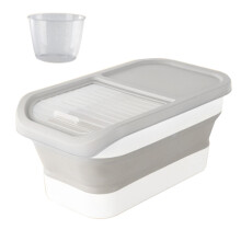 Dry Food Dispenser Rice Storage Box Dog Food Container-White