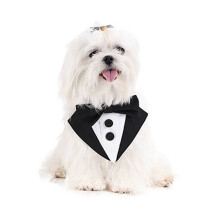 Adjustable Dogs Bandana Bowtie Scarf Pet Formal Tuxedo-S