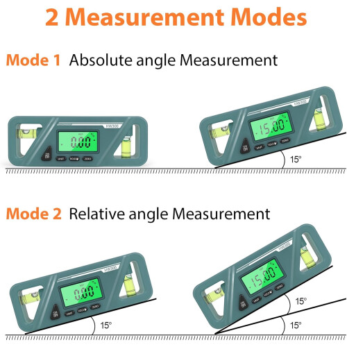 Digital Angle Finder Magnetic Base Green Digital Angle Measuring Tool Angle Gauge 2
