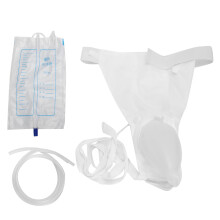Bolsa coletora de urina reutilizável para homens, fácil de limpar, com coletor de urina durável e tubo de drenagem aprimorado, sistema de