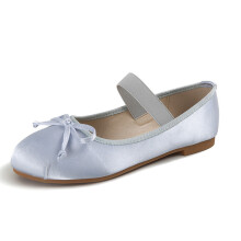 Eleganti ballerine con fiocco, ballerine con fiocco, scarpe comode e leggere con tomaia in morbida seta e suola antiscivolo, supporto plantare