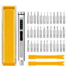 41-in-1-Elektroschraubendreher-Set mit 36 magnetischen-Gelb
