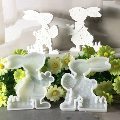 2 Stück Haseneier Blumen Silikonformen Ostern Silikonformen für 1