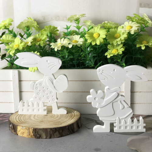 2 Stück Haseneier Blumen Silikonformen Ostern Silikonformen für 2