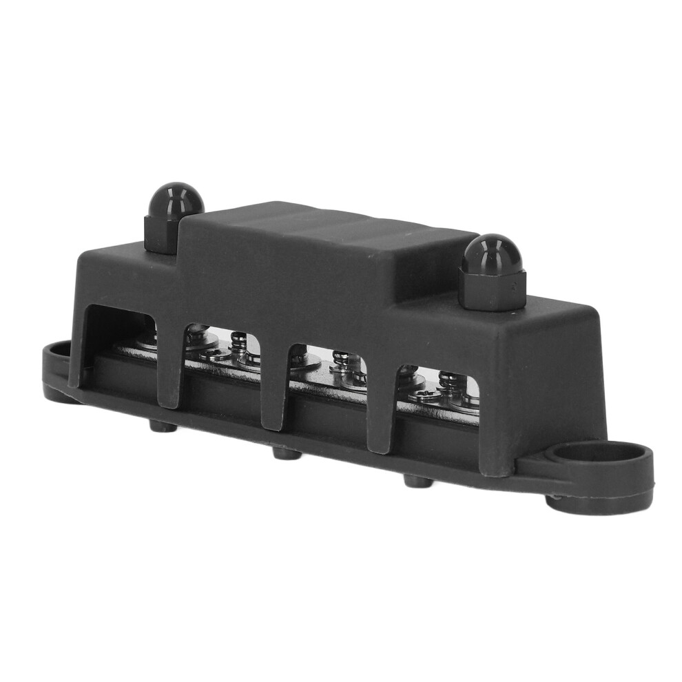 Black 4 Stud M8 Bus Bar Distribution Block For Rv Yacht 48Vdc 250A Heavy Duty 4931377987174